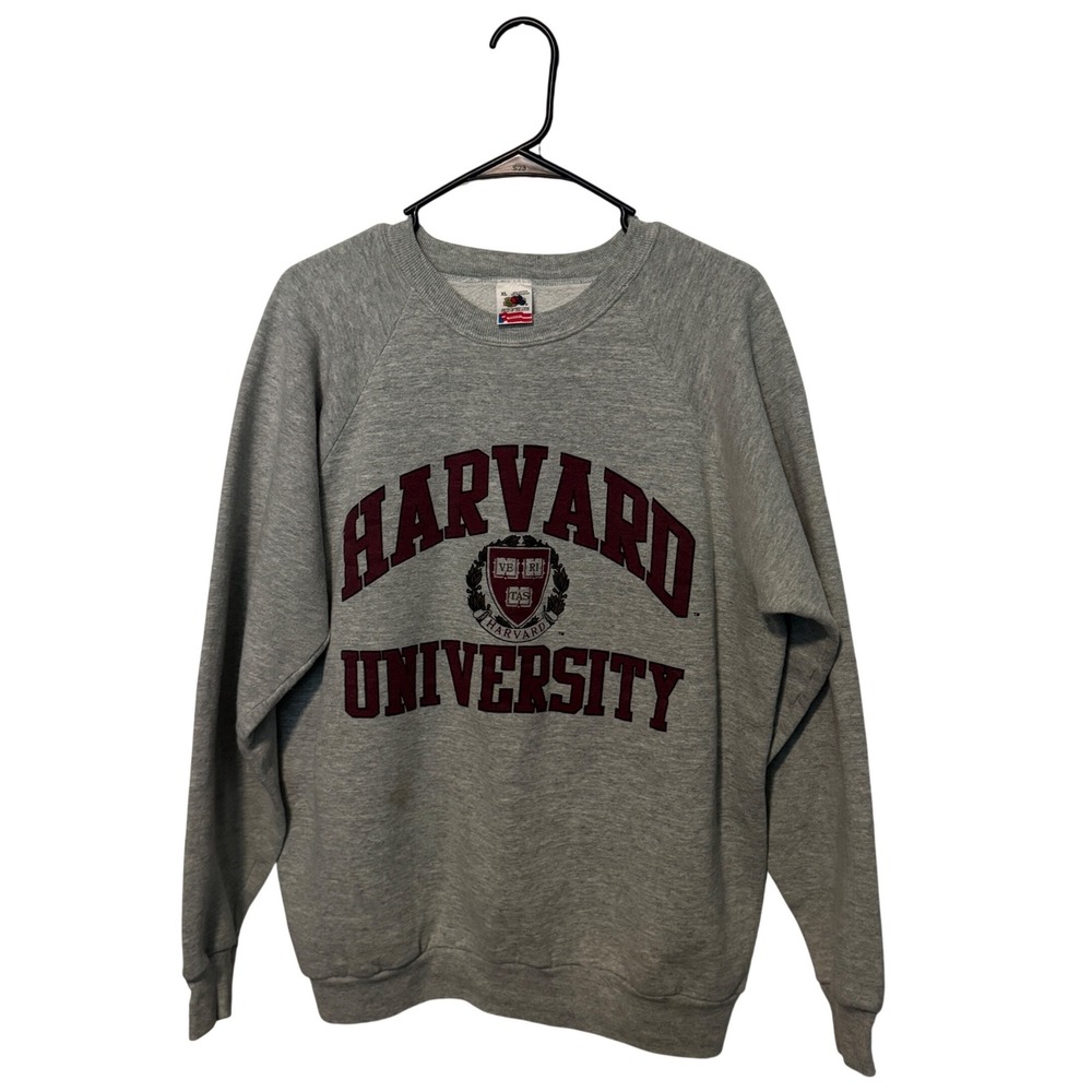 Vintage Harvard University Sweatshirt Mens XL Gray 90s USA Pullover Crewneck